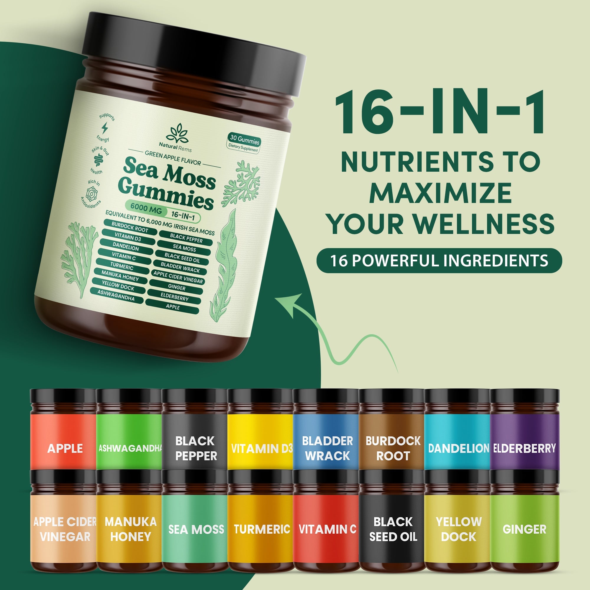 Sea Moss 16-In-1 Gummies